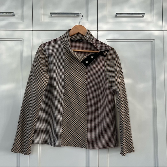 Zara military style jacket with asymmetric shoulder button closure - Picture 8 of 8